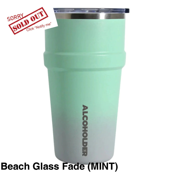 Alcoholder Stax Stackable Insulated Tumbler 475Ml Beach Glass Fade (Mint)
