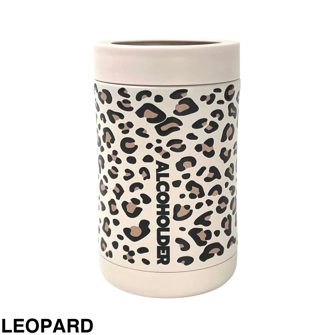 Alcoholder Stubzero Can & Bottle Stubby Cooler Leopard