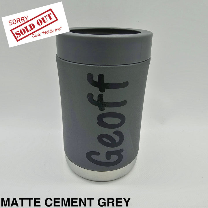 Alcoholder Stubzero Can & Bottle Stubby Cooler Matte Cement Grey