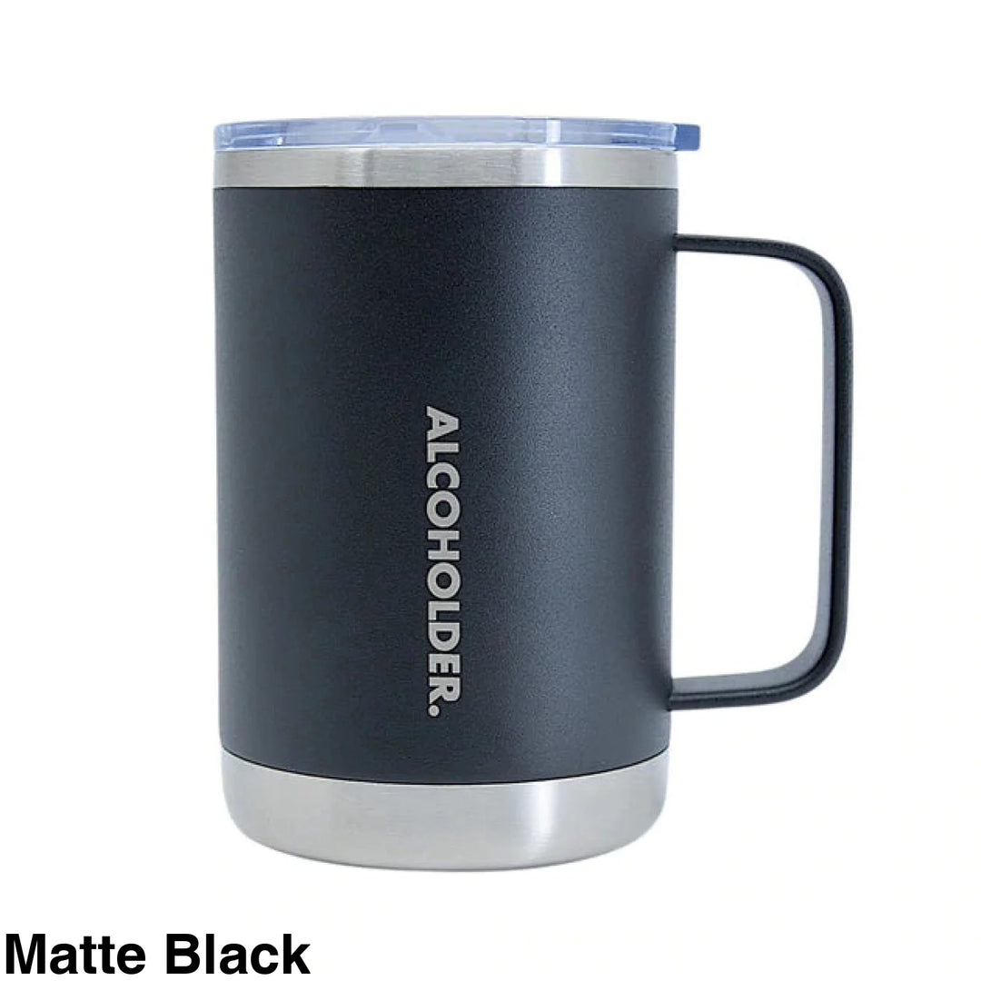 Alcoholder Tankd Insulated Mug With Handle 475Ml Matte Black