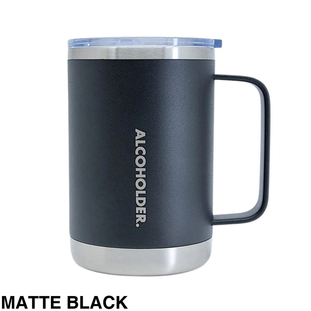Alcoholder Tankd Insulated Mug With Handle 475Ml Matte Black