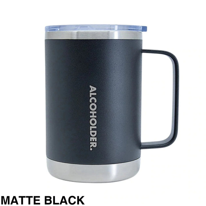 Alcoholder Tankd Insulated Mug With Handle 475Ml Matte Black