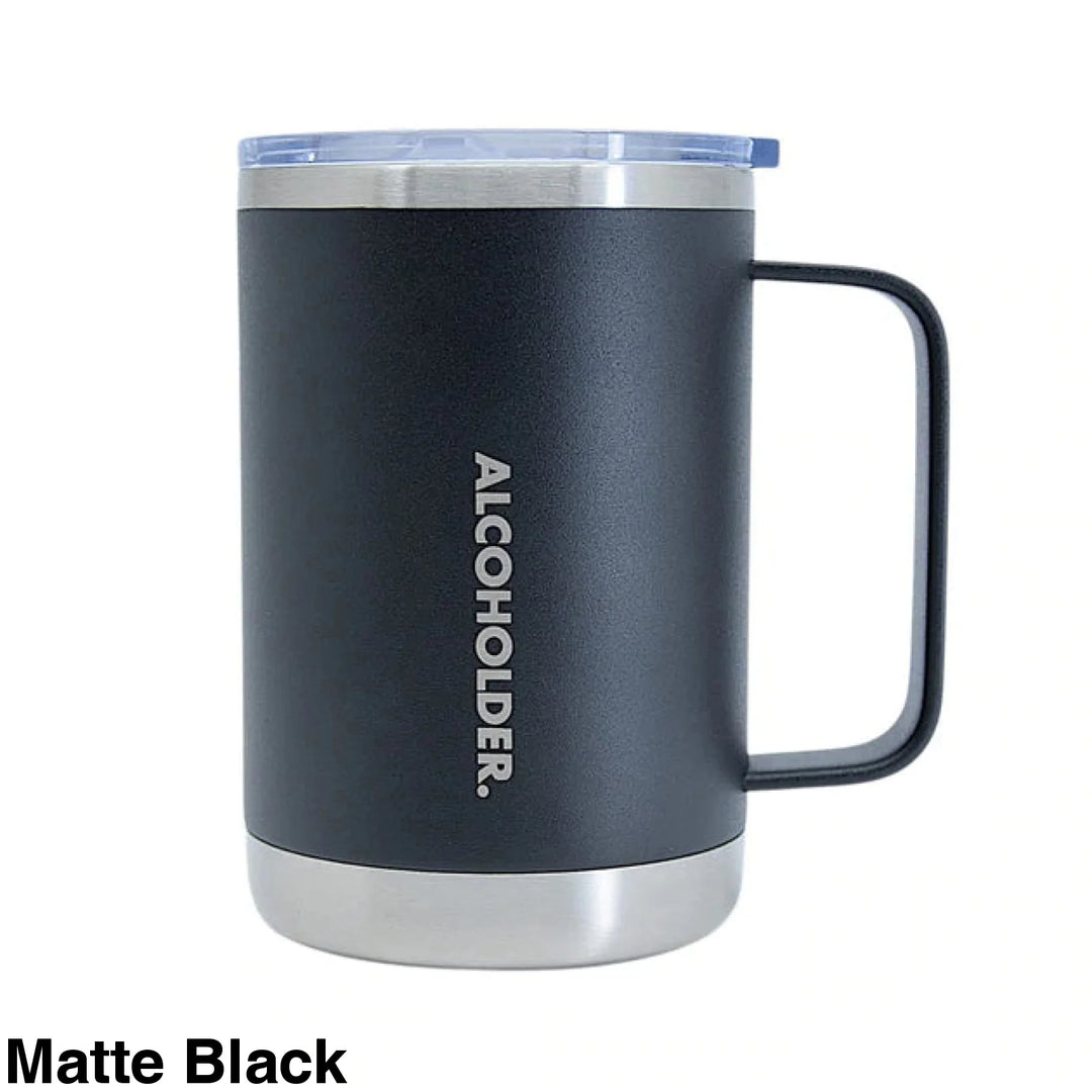 Alcoholder Tankd Insulated Mug With Handle 475Ml Matte Black