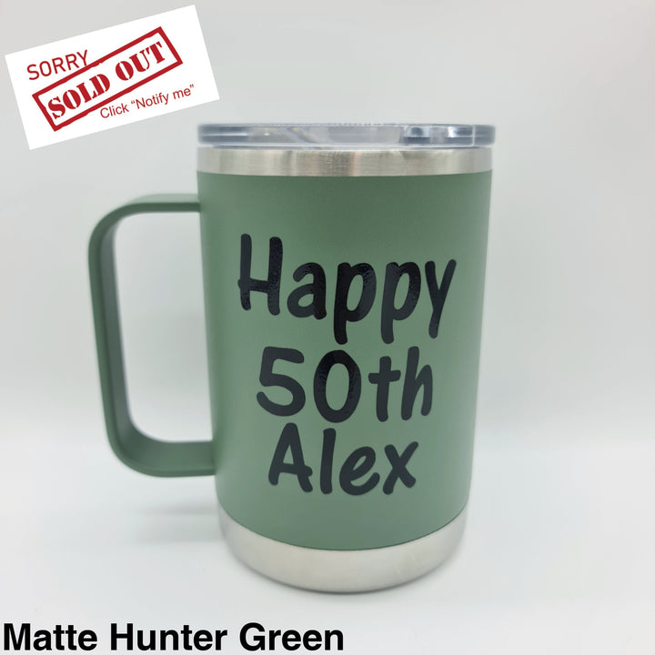 Alcoholder Tankd Insulated Mug With Handle 475Ml Matte Hunter Green