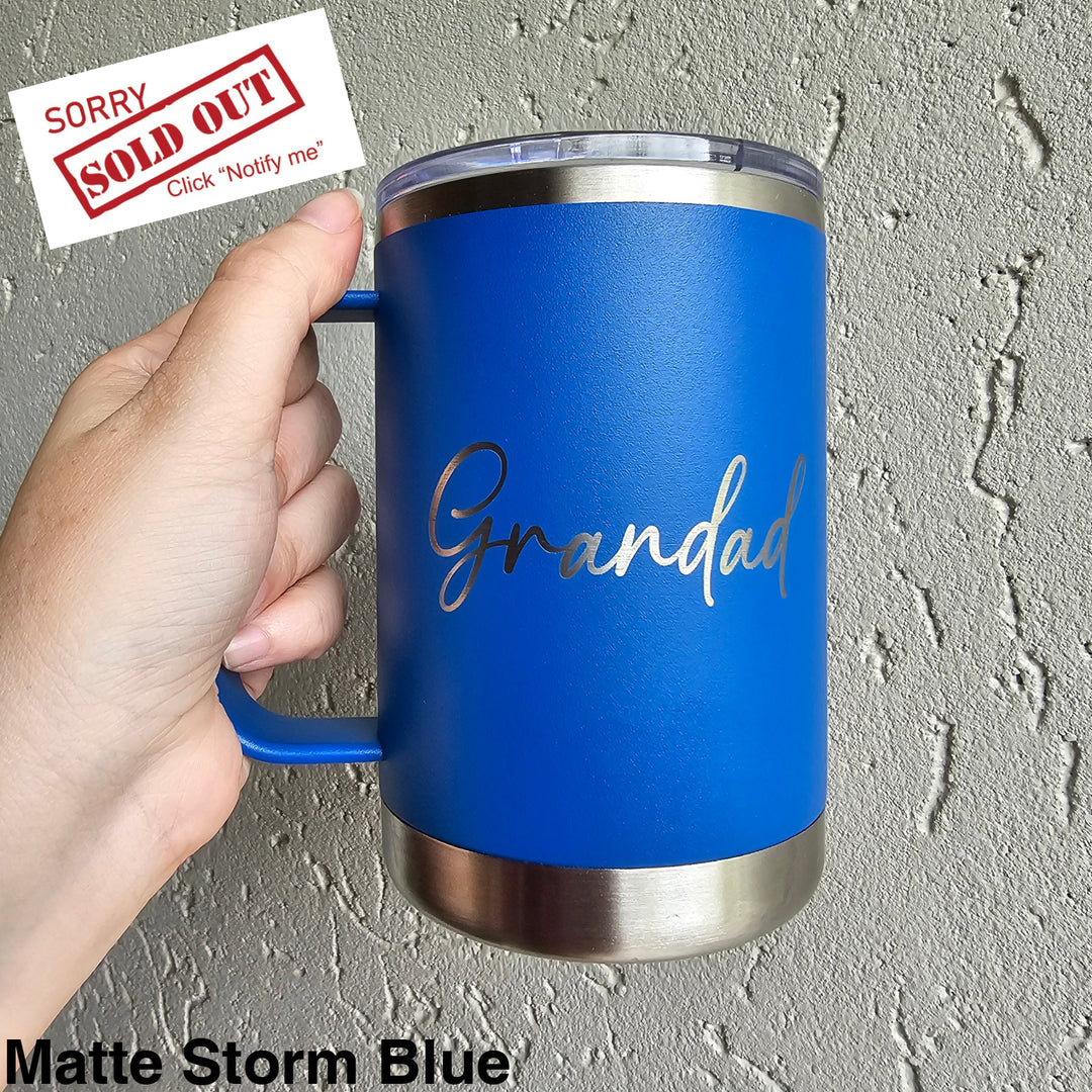 Alcoholder Tankd Insulated Mug With Handle 475Ml Matte Storm Blue