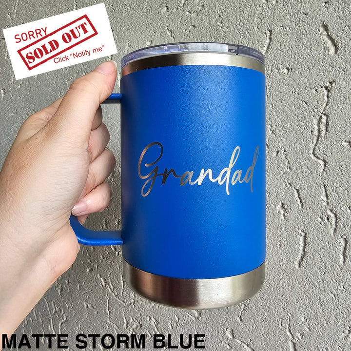 Alcoholder Tankd Insulated Mug With Handle 475Ml Matte Storm Blue