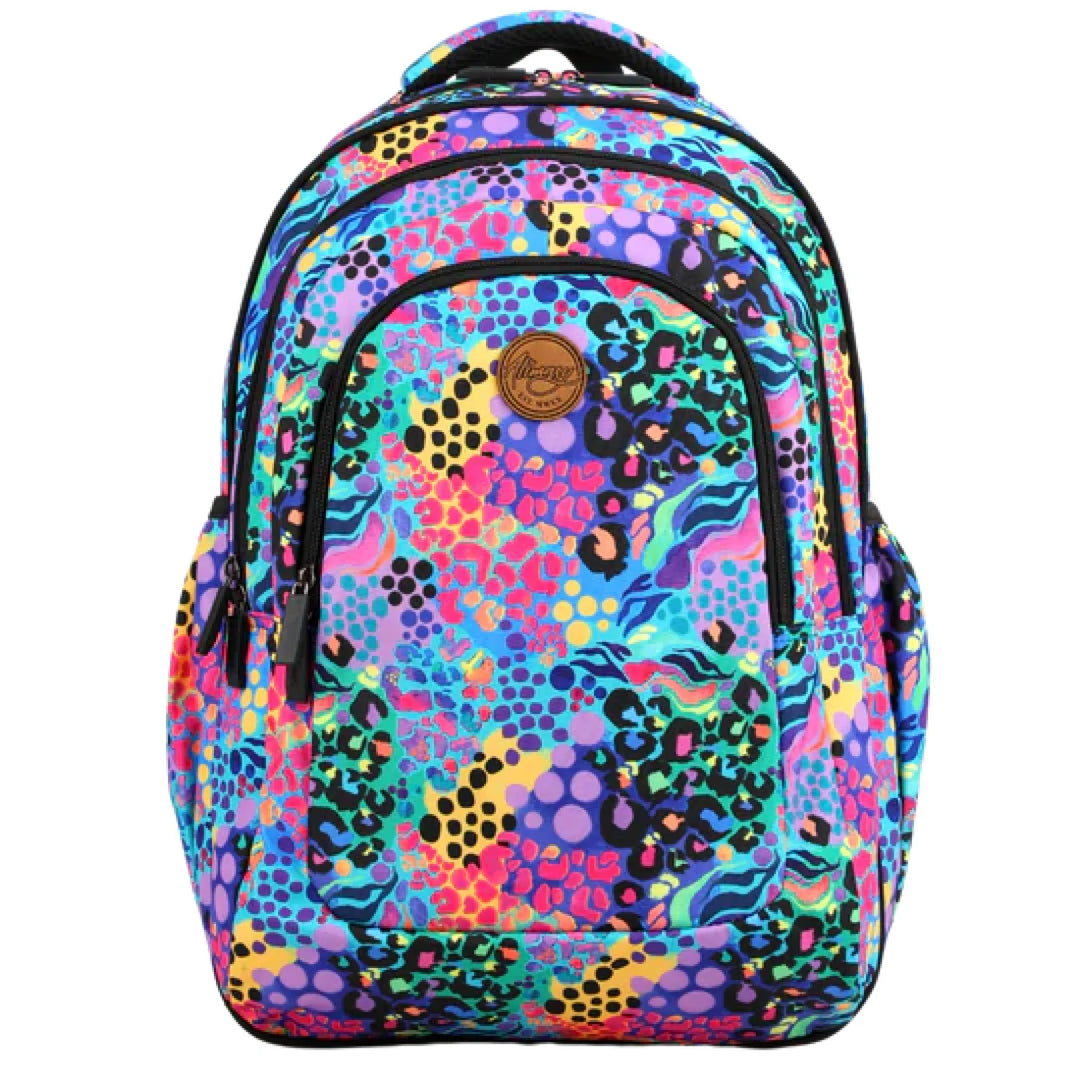 Alimasy School Backpack - Large Electric Leopard *Preorder Due Approx 1/12/22*