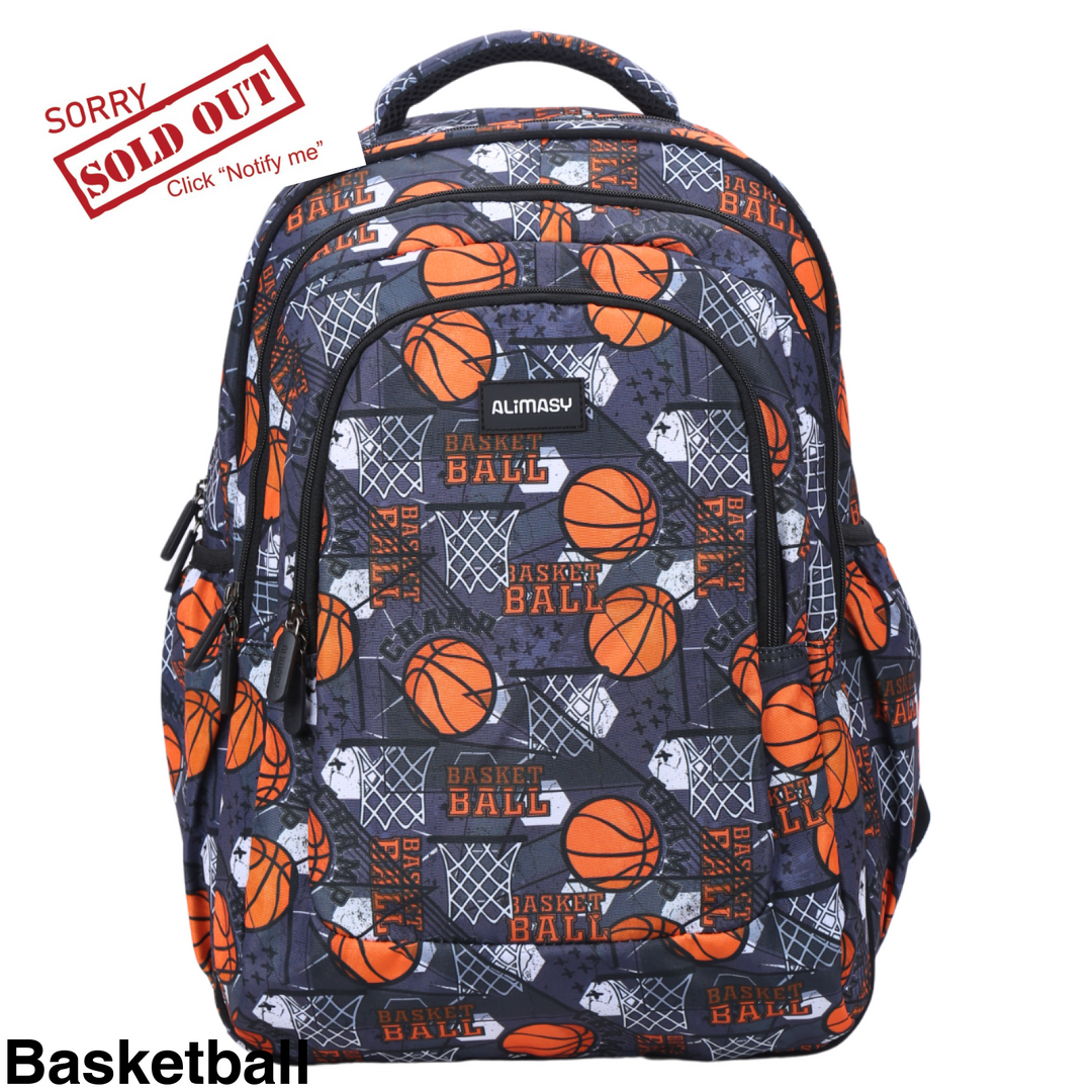 Alimasy School Backpack - Large Basketball