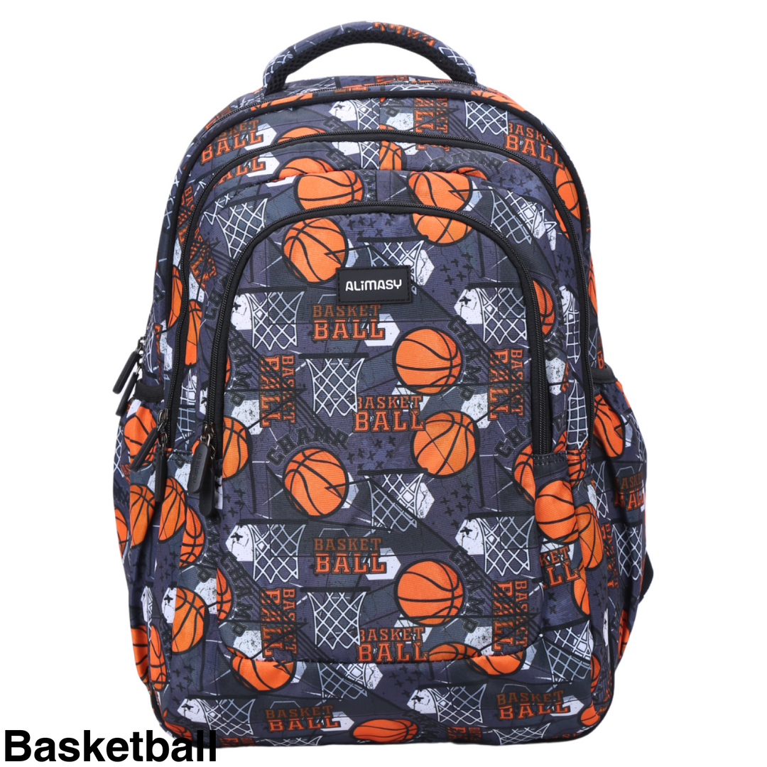 Alimasy School Backpack - Large Basketball