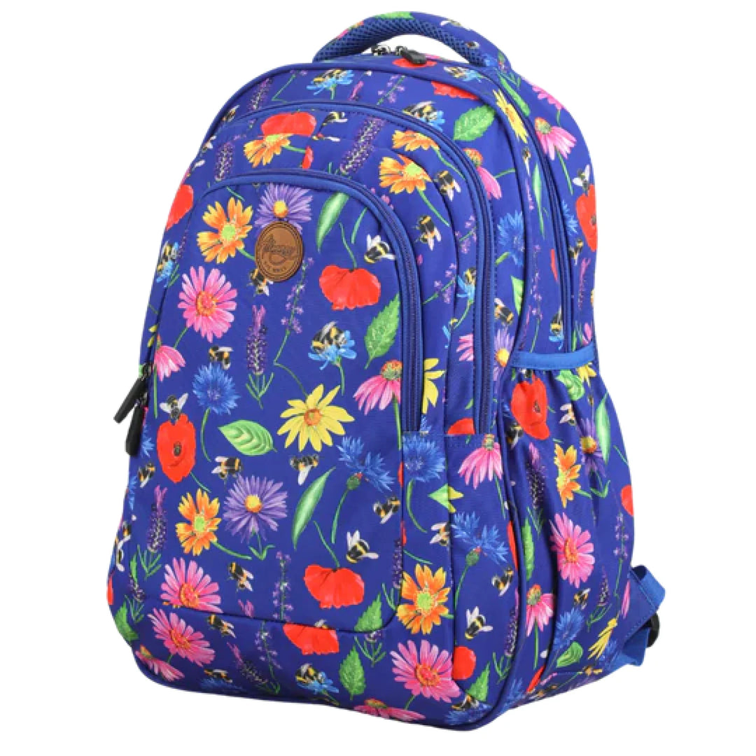 Alimasy School Backpack - Large Bees & Wildflowers *Preorder Due Approx 1/12/22*