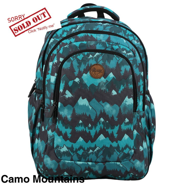 Alimasy School Backpack - Large Camo Mountains