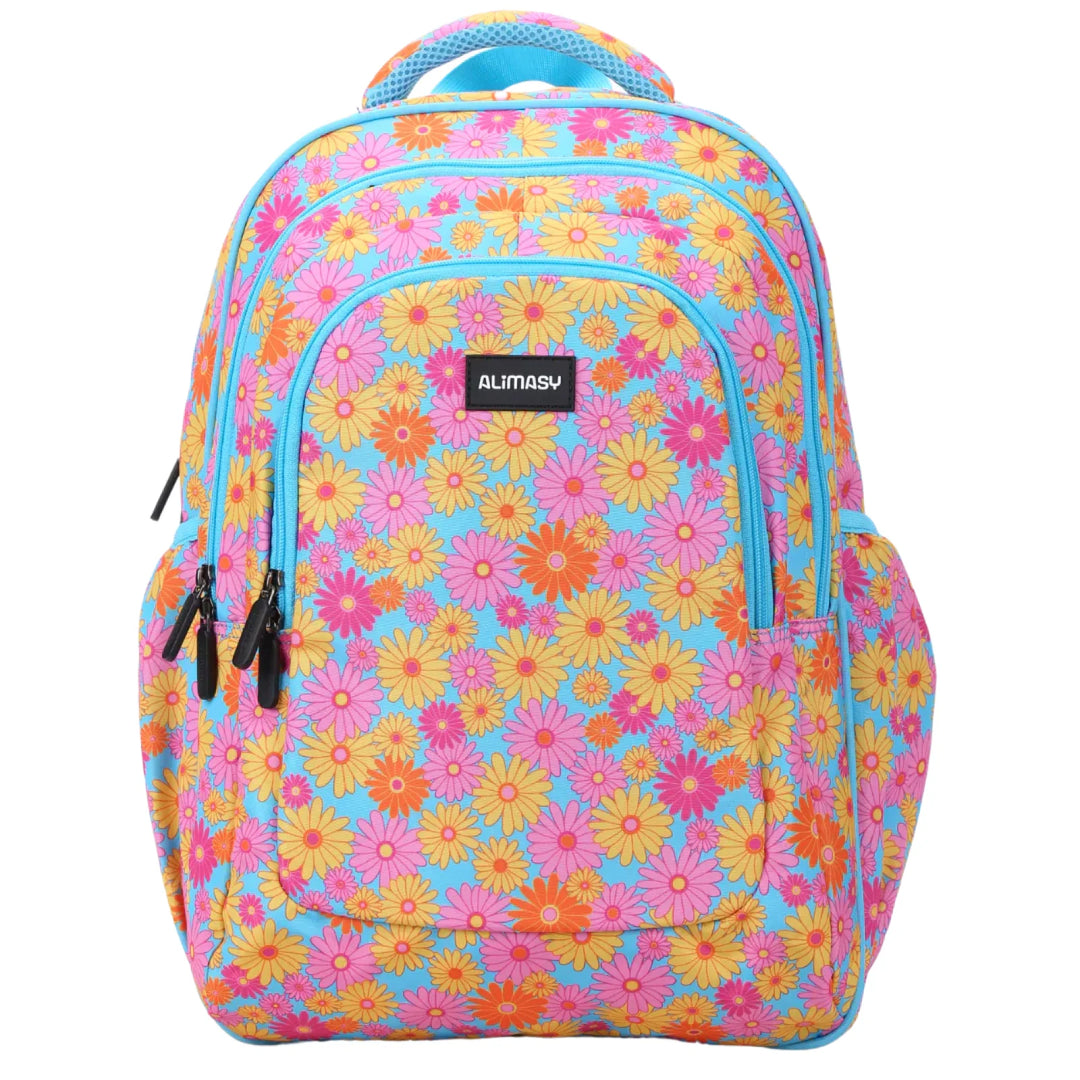 Alimasy School Backpack - Large Ditsy Daisy Flowers