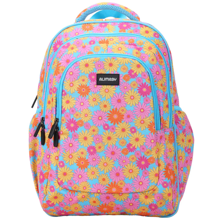 Alimasy School Backpack - Large Ditsy Daisy Flowers