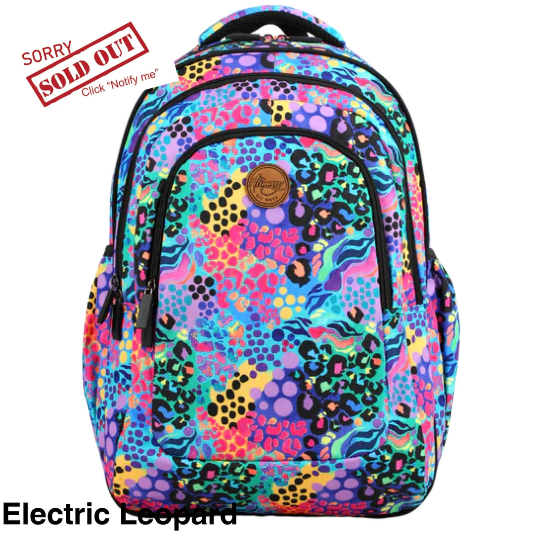 Alimasy School Backpack - Large Electric Leopard *Preorder Due Approx 1/12/22*