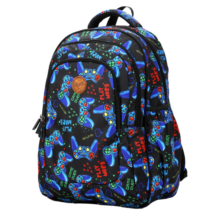 Alimasy School Backpack - Large Gaming Blue