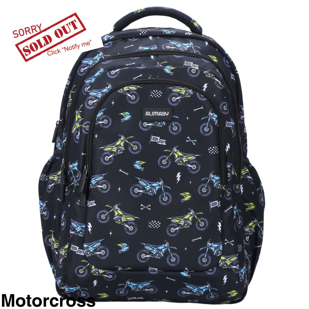 Alimasy School Backpack - Large Motorcross