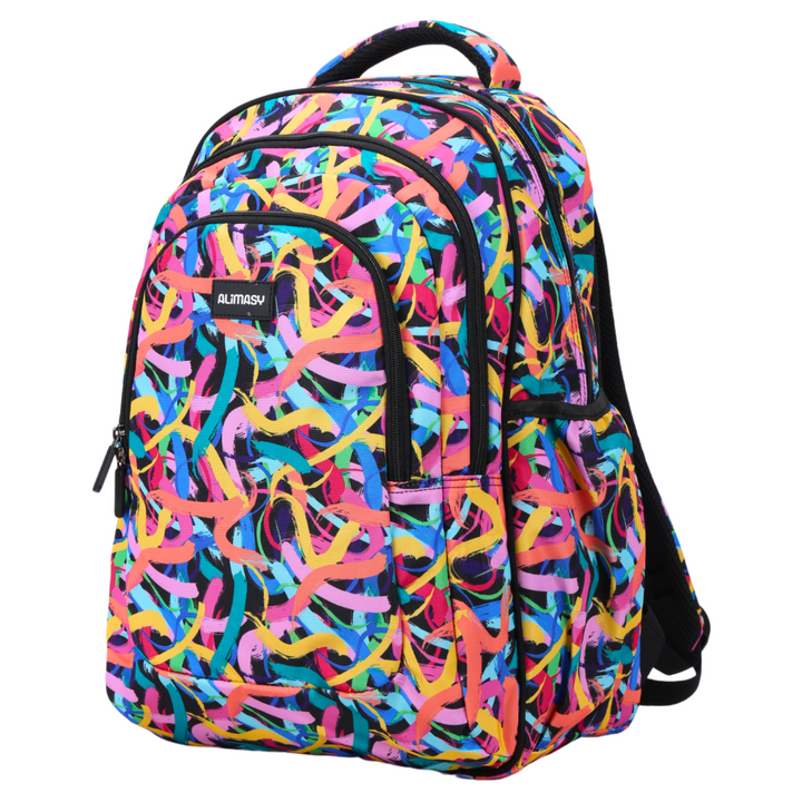 Alimasy School Backpack - Large Paint Swirls