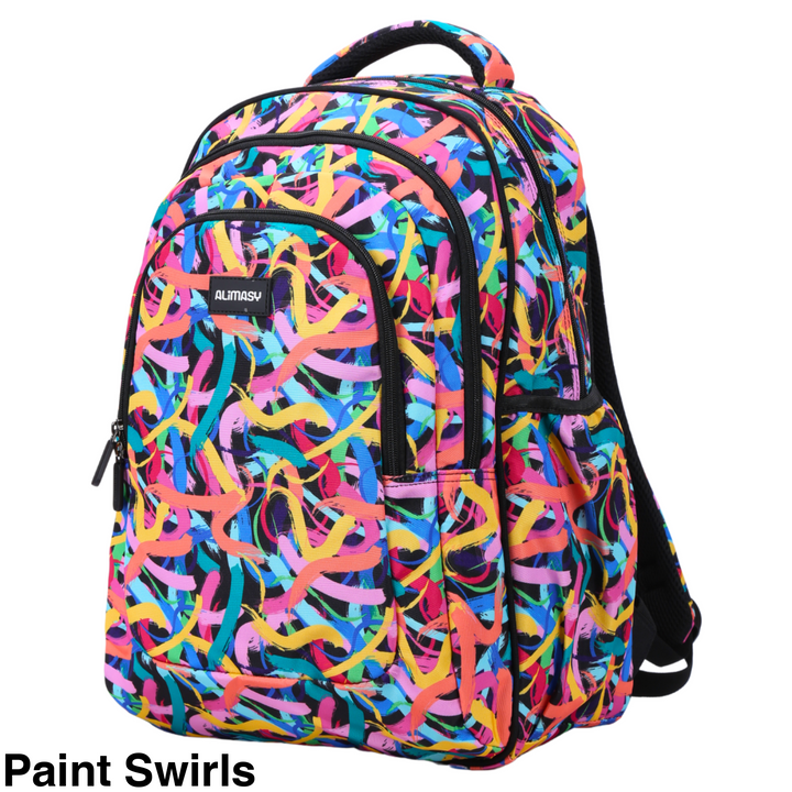 Alimasy School Backpack - Large Paint Swirls