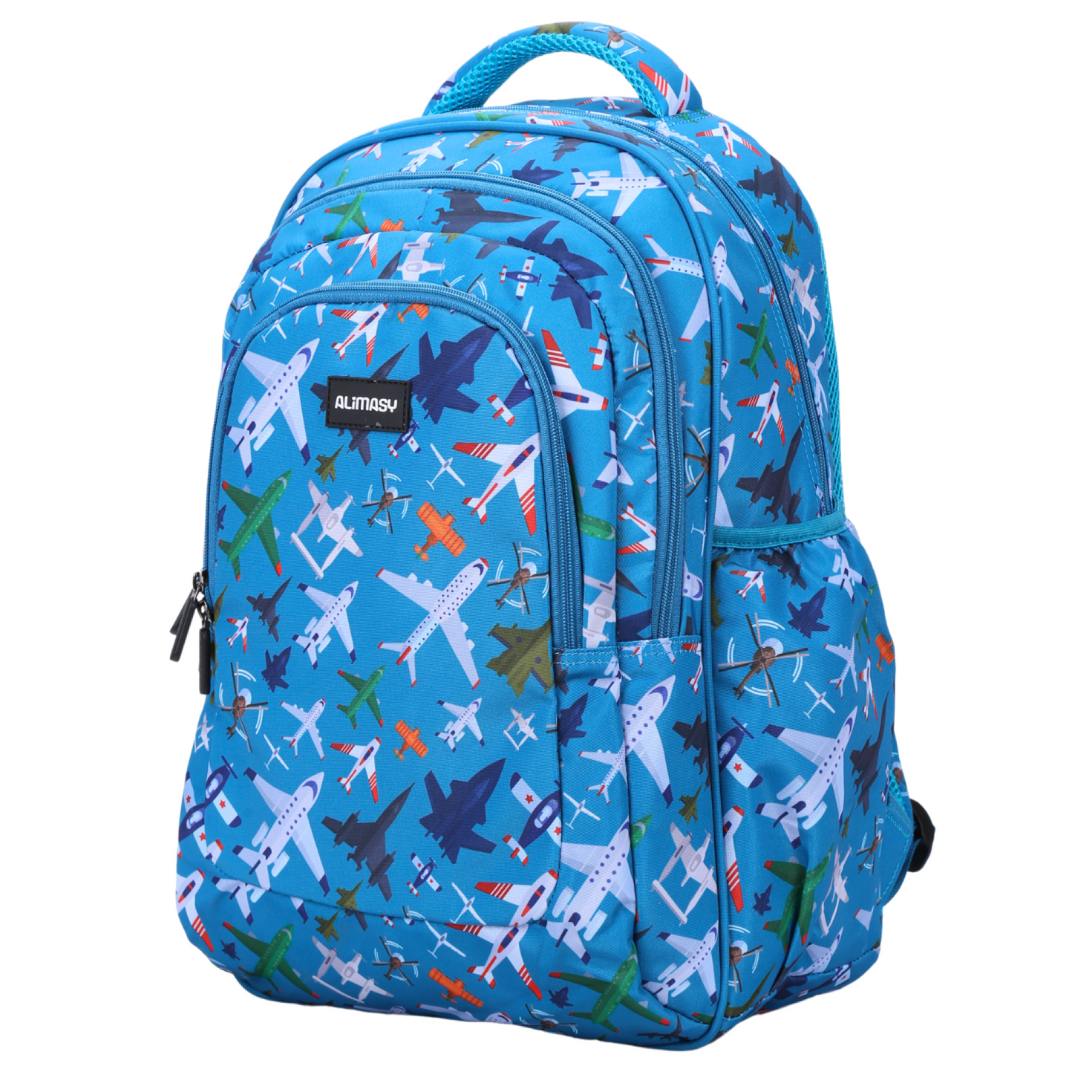 Alimasy School Backpack - Large Planes & Aircraft