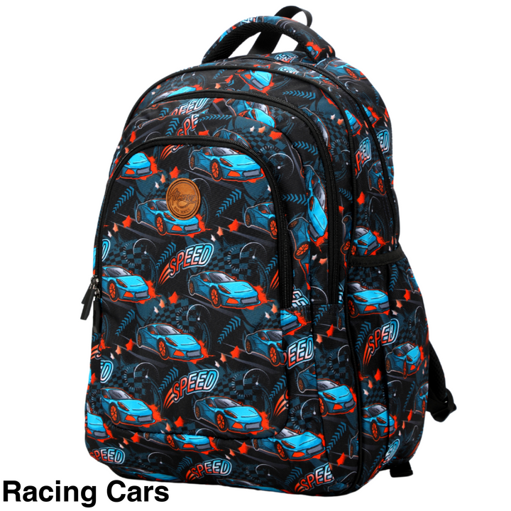 Alimasy School Backpack - Large Racing Cars