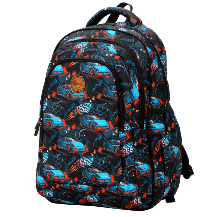 Alimasy School Backpack - Large Racing Cars