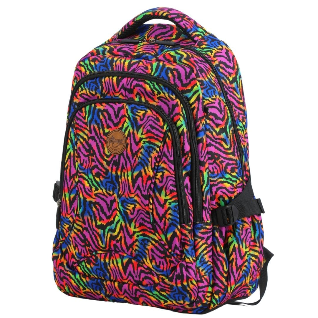 Alimasy School Backpack Rainbow Zebra