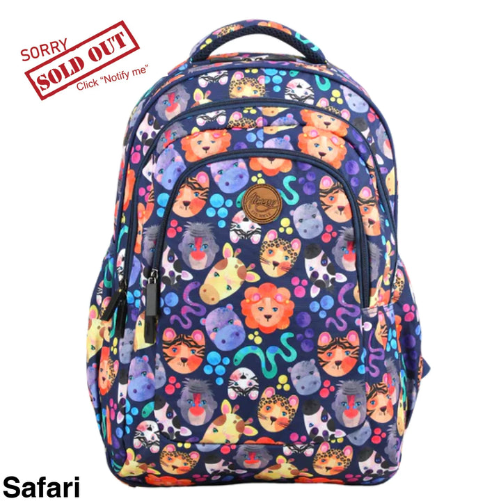 Alimasy School Backpack - Large Safari *Preorder Due Approx 1/12/22*