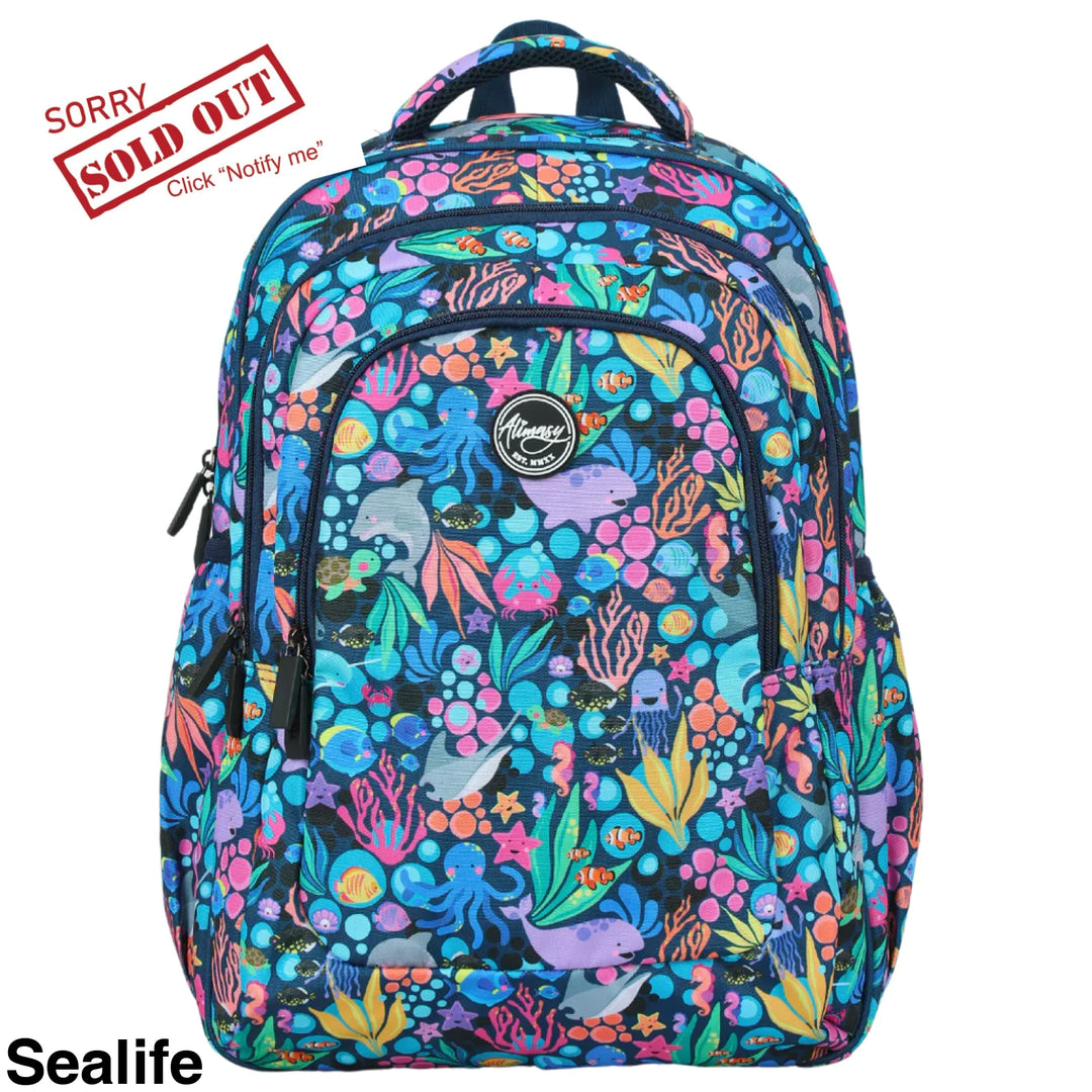 Alimasy School Backpack - Large Sealife