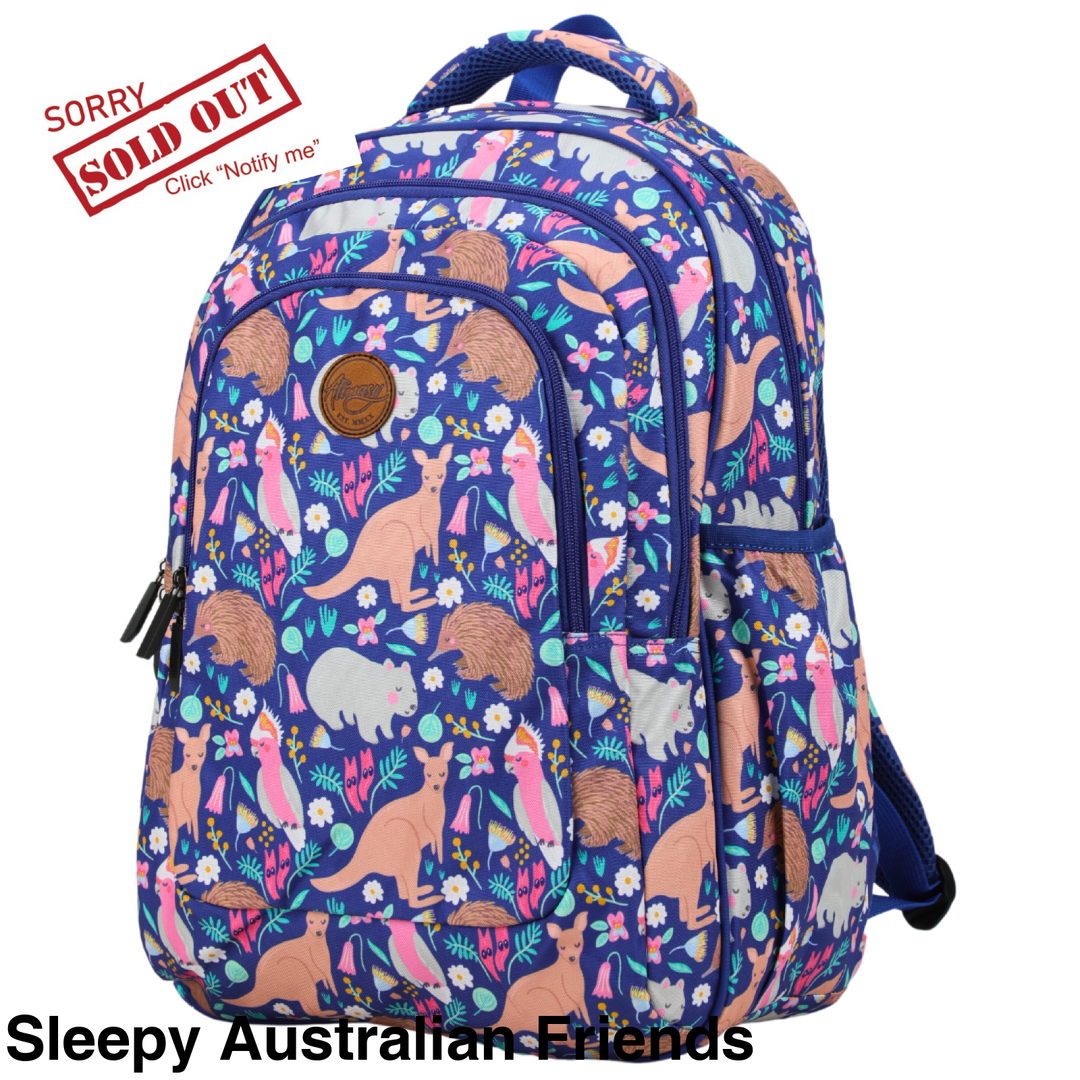 Alimasy School Backpack - Large Sleepy Australian Friends