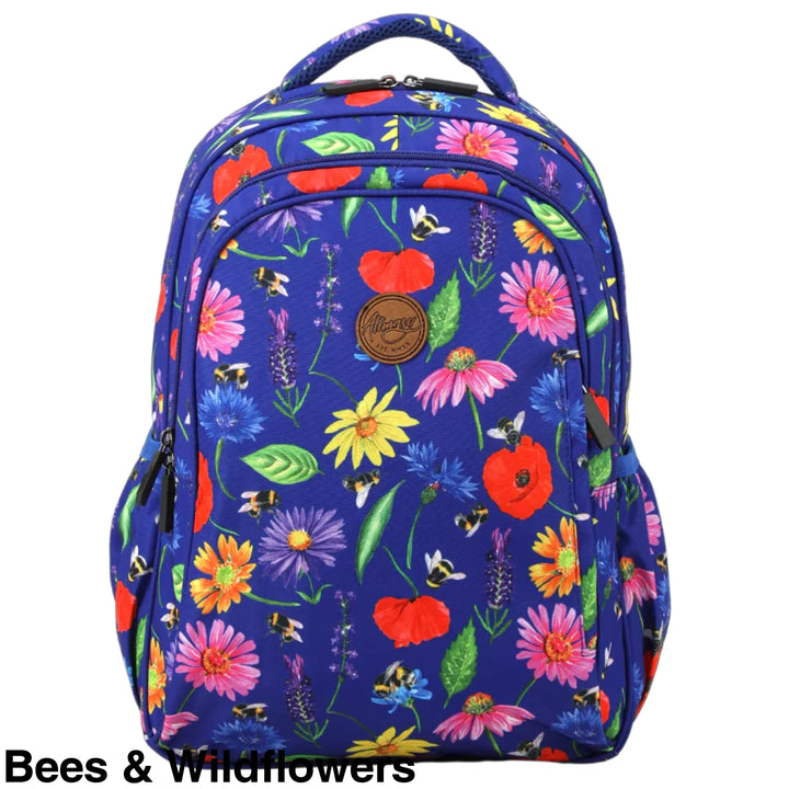 Alimasy School Backpack - Midsize Bees & Wildflowers
