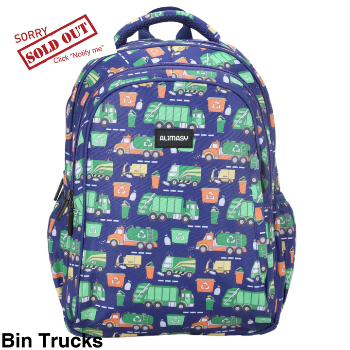 Alimasy School Backpack - Midsize Bin Trucks