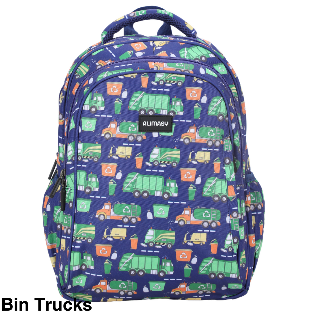 Alimasy School Backpack - Midsize Bin Trucks