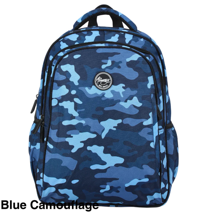 Alimasy School Backpack - Midsize Blue Camouflage