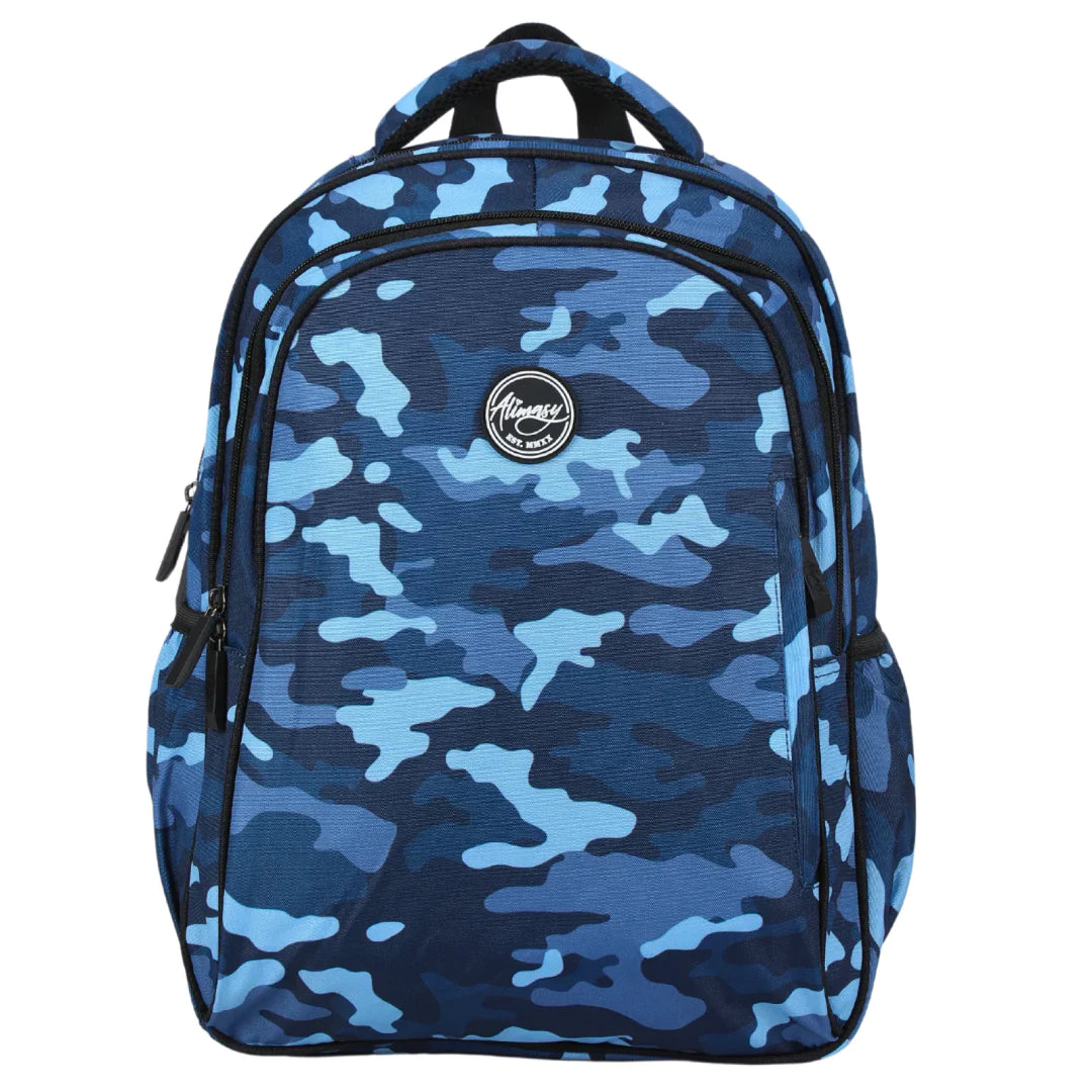 Alimasy School Backpack - Midsize Blue Camouflage