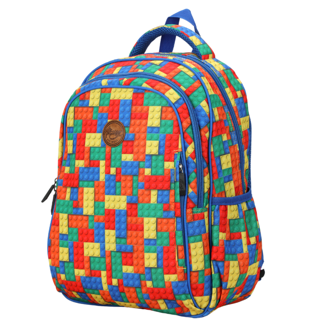 Alimasy School Backpack - Midsize Bricks