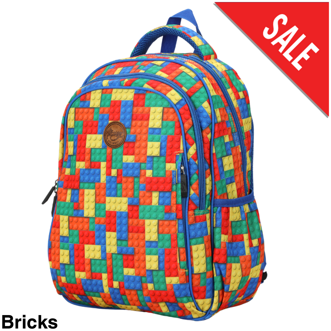 Alimasy School Backpack - Midsize Bricks