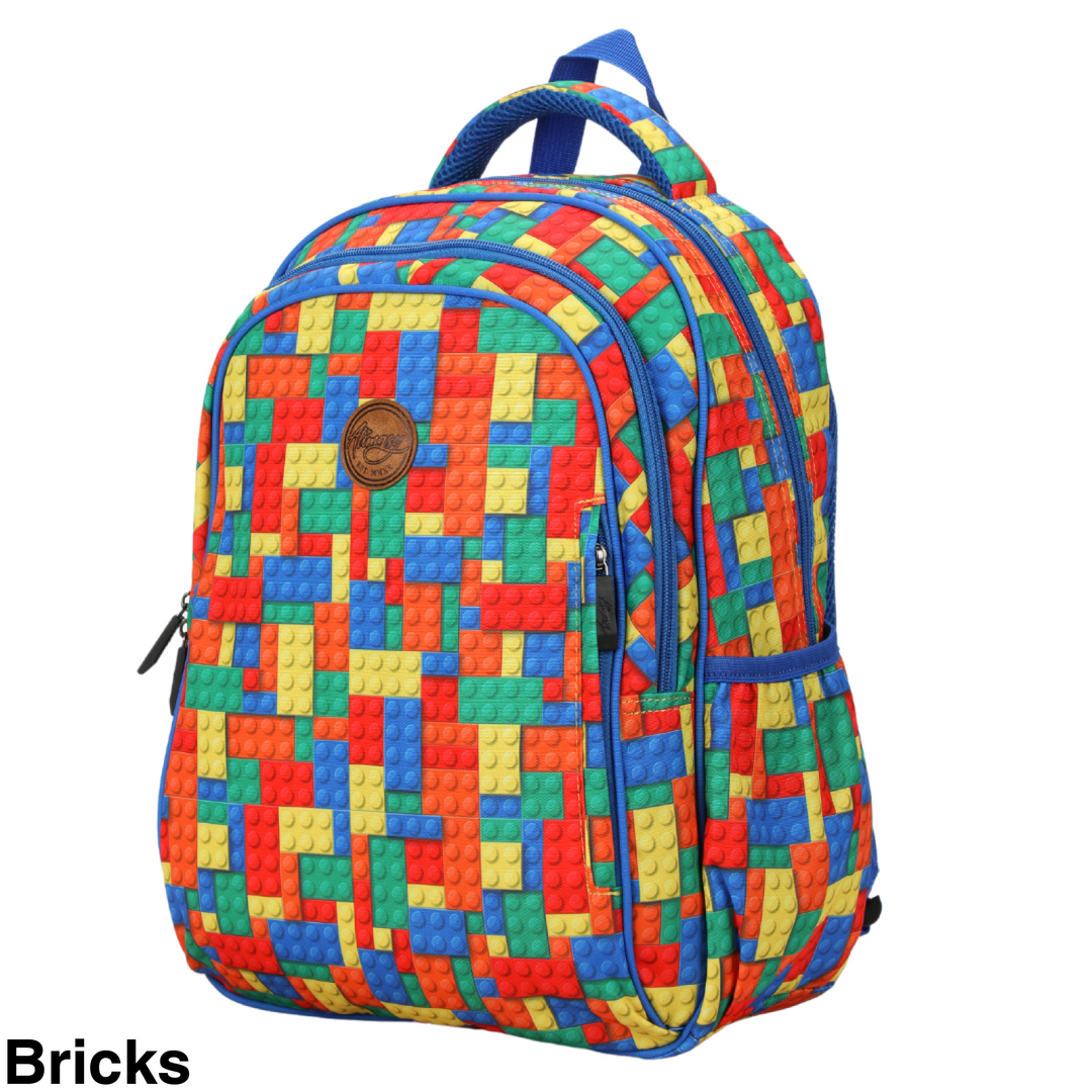 Alimasy School Backpack - Midsize Bricks
