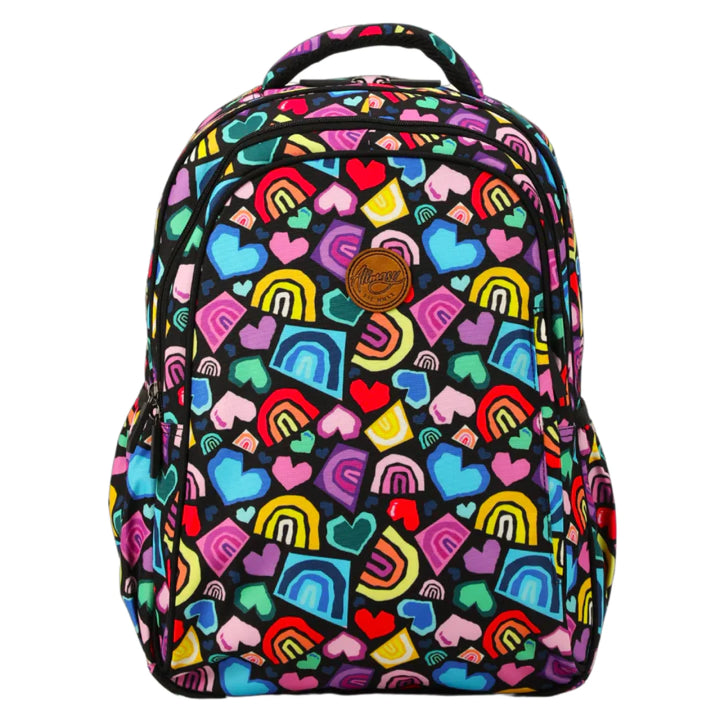 Alimasy School Backpack - Midsize Love & Rainbow