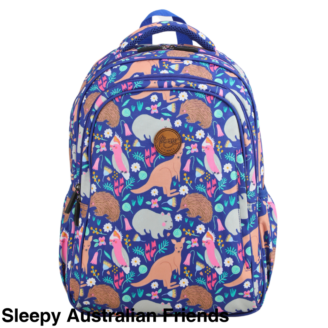Alimasy School Backpack - Midsize Sleepy Australian Friends