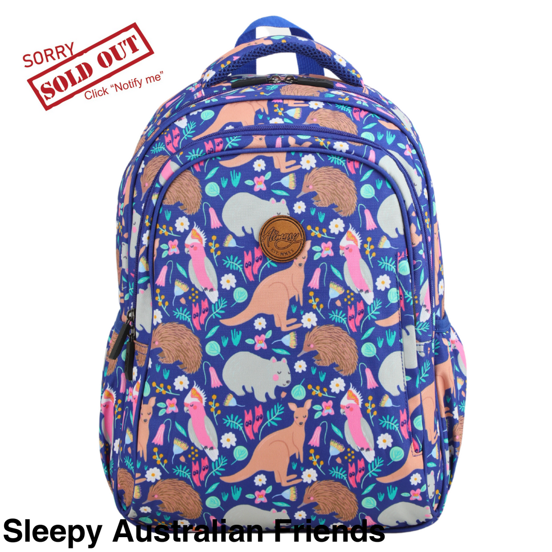 Alimasy School Backpack - Midsize Sleepy Australian Friends