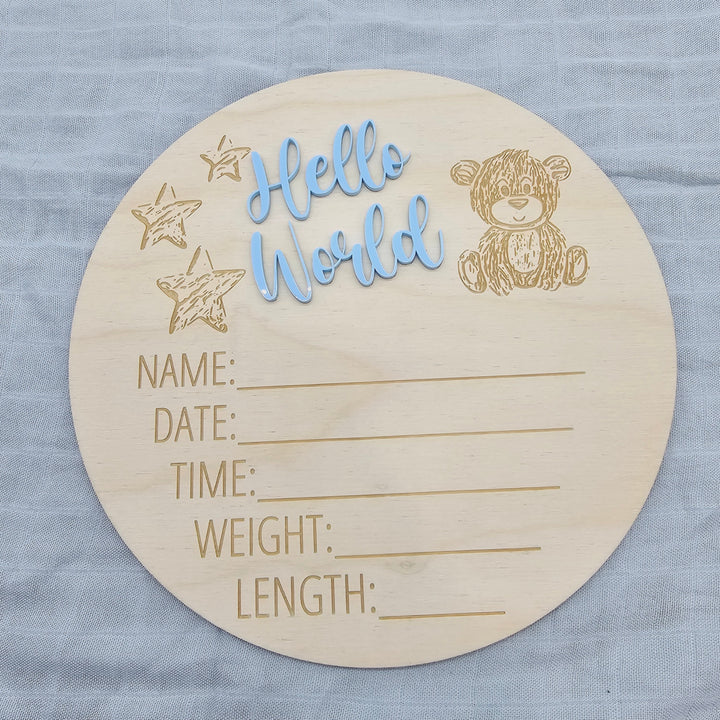 Assorted - Hello World Announcement Plaque