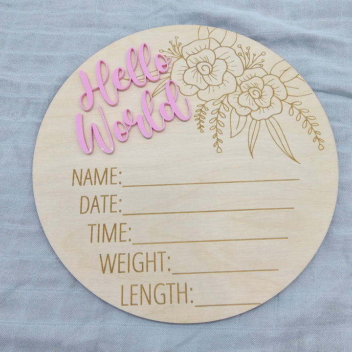 Assorted - Hello World Announcement Plaque