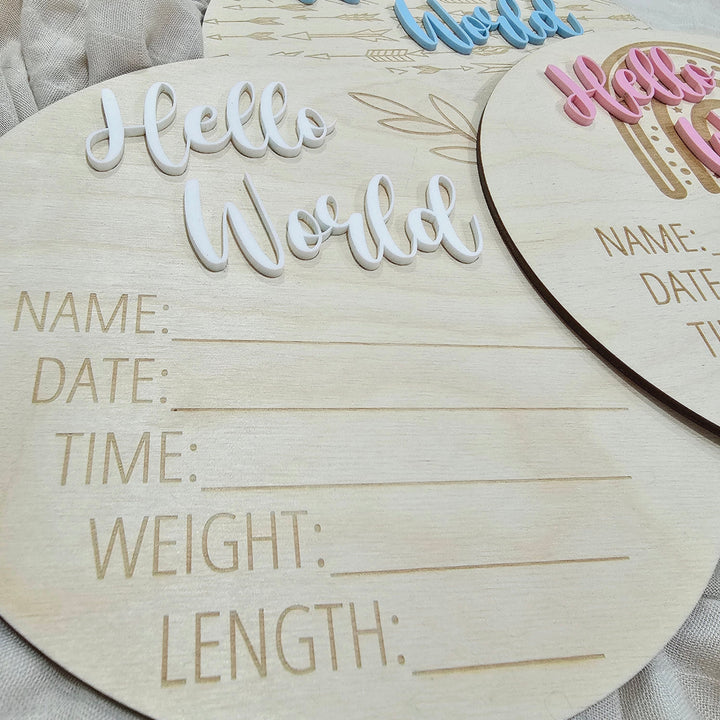 Assorted - Hello World Announcement Plaque