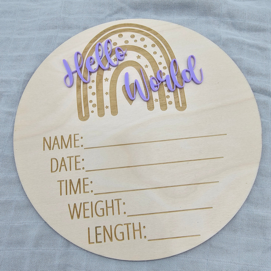 Assorted - Hello World Announcement Plaque