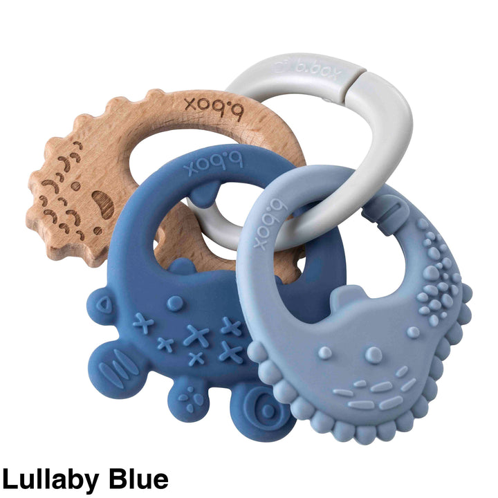 B.box Trio Teether Lullaby Blue