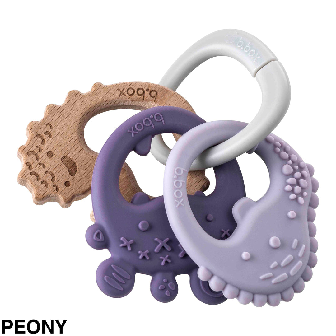 B.box Trio Teether Peony