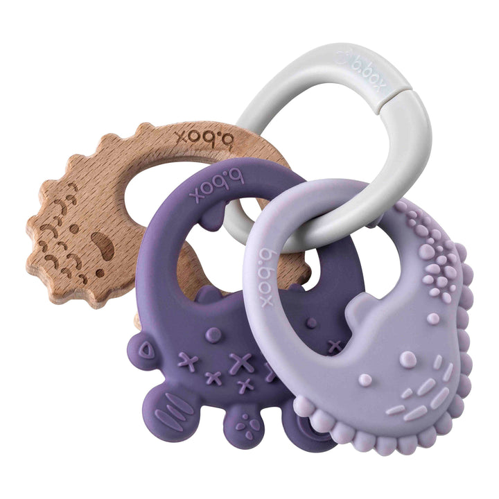 B.box Trio Teether Peony
