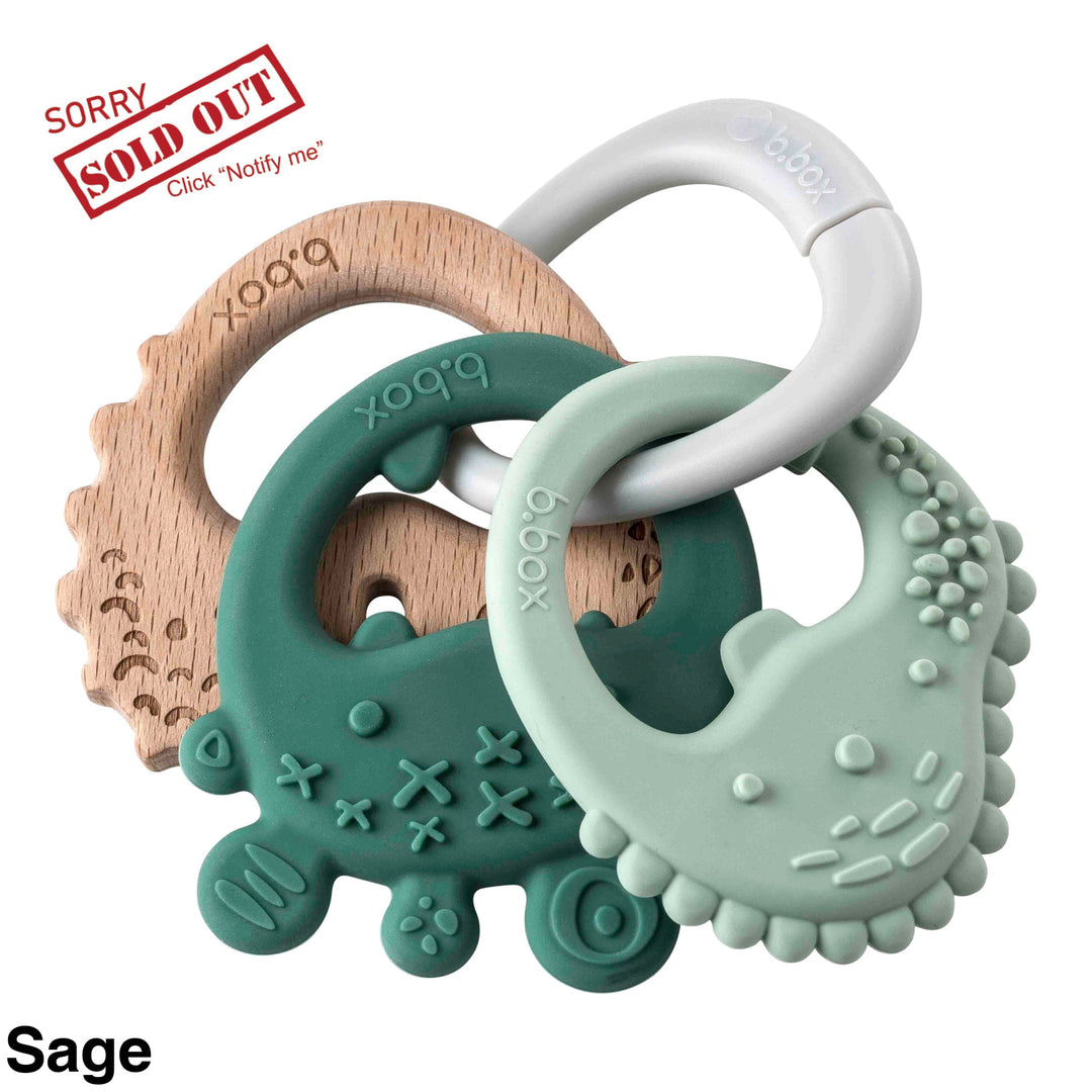 B.box Trio Teether Sage