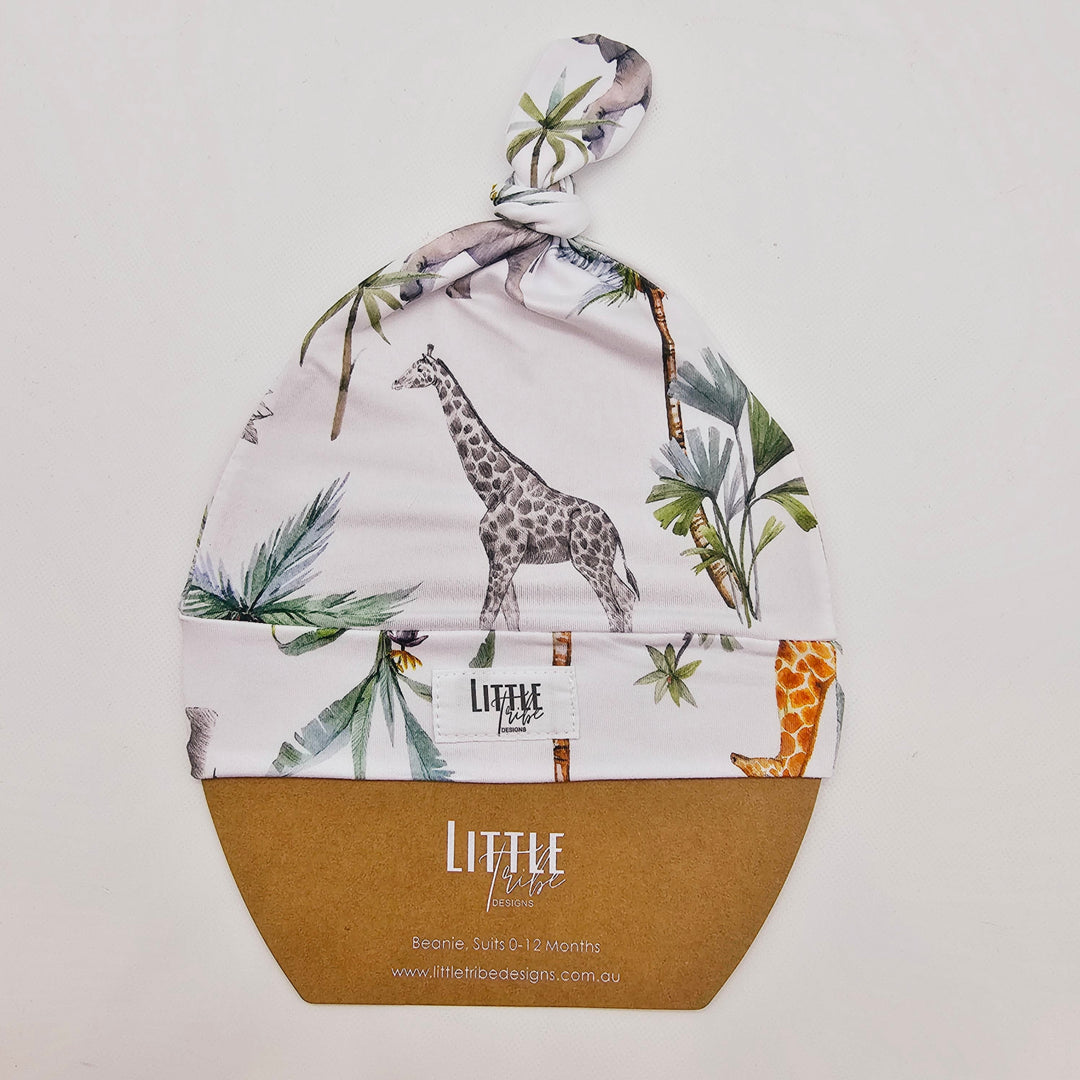 Bamboo Baby Beanie - Assorted African Animals Beanies & Topknot Headbands