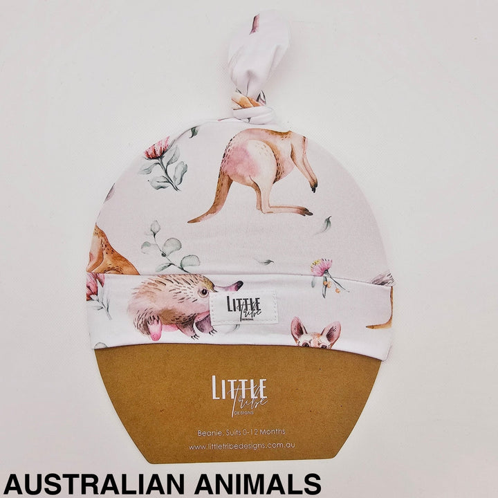 Bamboo Baby Beanie - Assorted Australian Animals Beanies & Topknot Headbands